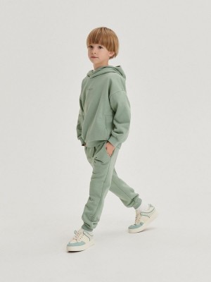 Reserved Baumwoll Joggers Hosen Jungen Hellolivgrün | QOUNSZ-769