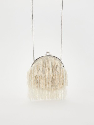 Reserved Beaded Mini Taschen Damen Weiß | DUHQPG-340