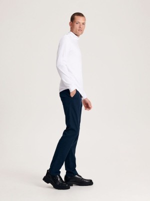 Reserved Chino Slim Fit Hosen Herren Navy | FTVXAU-629