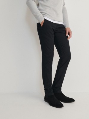 Reserved Chino Slim Fit Hosen Herren Schwarz | ECOMHQ-248