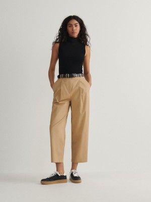 Reserved Chino With Hosen Damen Beige | COZKIX-802