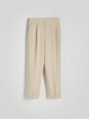 Reserved Cuffs Hosen Damen Beige | OAPFHB-270