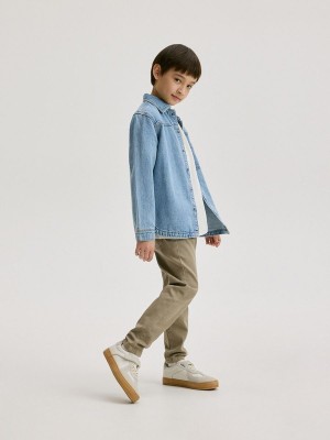 Reserved Elastic Regular Hosen Jungen Beige | OKQAGD-425