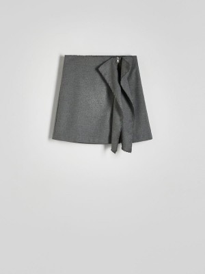 Reserved Minidecorative Pleats Röcke Damen Hellgrau | BXWLOP-520