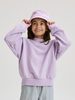 Reserved Plain Baumwoll Rich Sweatshirts Mädchen Lavendel | EOKWLX-479