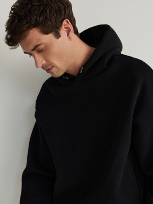 Reserved Plain Sweatshirts Herren Schwarz | BOQTFM-341