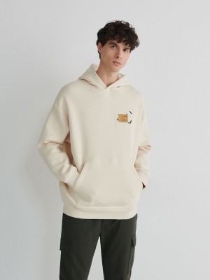 Reserved Plain Sweatshirts Herren Weiß | SMJAGN-573