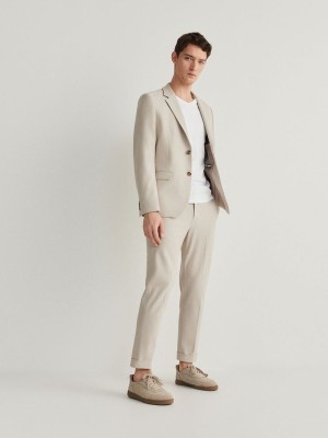 Reserved Pressed Crease Hosen Herren Beige | TVMPUZ-125