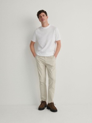 Reserved Regular Fit Chino Hosen Herren Beige | FDWHYO-689