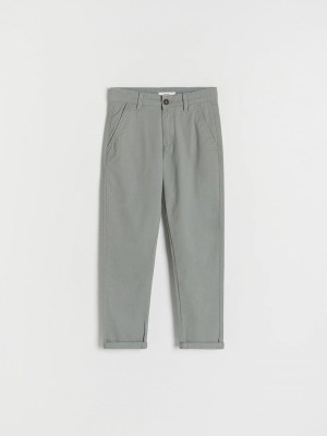 Reserved Regular Fit Chino Hosen Jungen Dunkelgrün | BQULSI-902