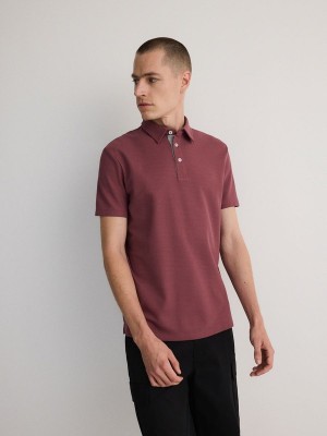 Reserved Regular Fit Polo Shirts Herren Lila | UDHJZS-461