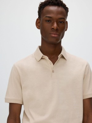 Reserved Regular Fit Polo Shirts Herren Beige | ISXAMV-651