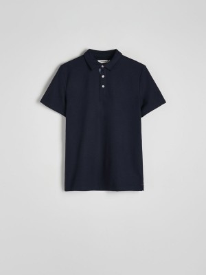 Reserved Regular Fit Polo Shirts Herren Navy | FXLWOA-079