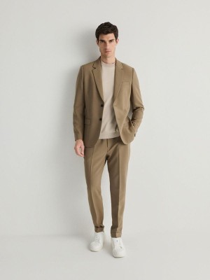 Reserved Slim Fit Anzüge Herren Beige | MAPRNO-852