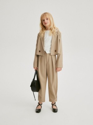 Reserved Smart Hosen Mädchen Beige | IKUOAP-879