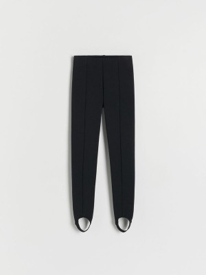 Reserved Stirrup Leggings Hosen Mädchen Schwarz | XADTZE-057