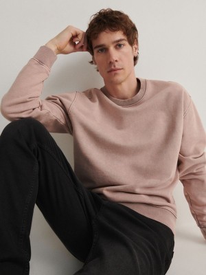 Reserved Sweatwash Effect Sweatshirts Herren Lila | KQONYJ-314