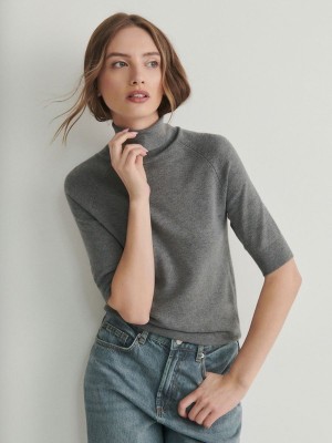 Reserved Turtleneck Hemd Damen Grau | NLEZMR-273