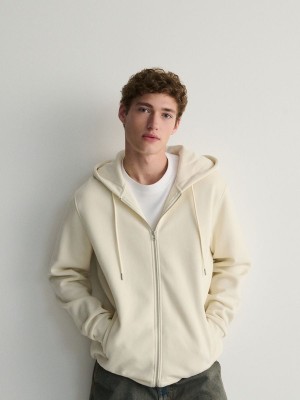 Reserved Zip Up Sweatshirts Herren Weiß | IBPGMW-936