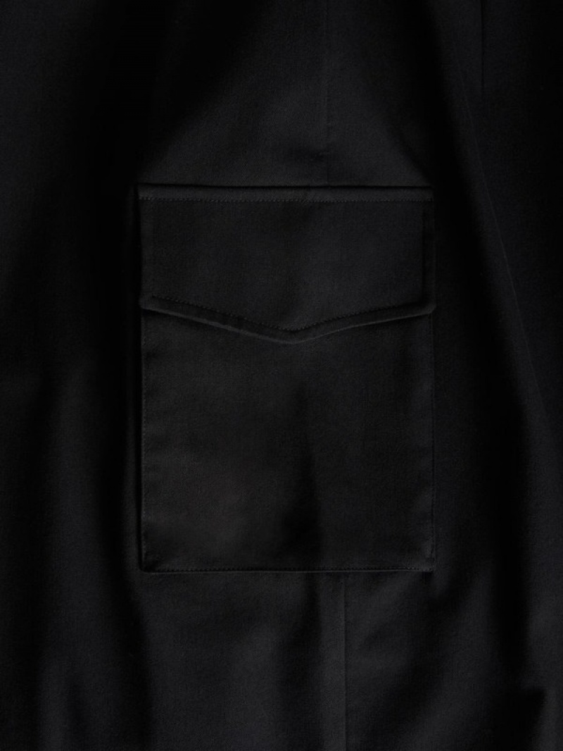 Reserved Asymmetrical Front Detail Röcke Damen Schwarz | IXSNMZ-147