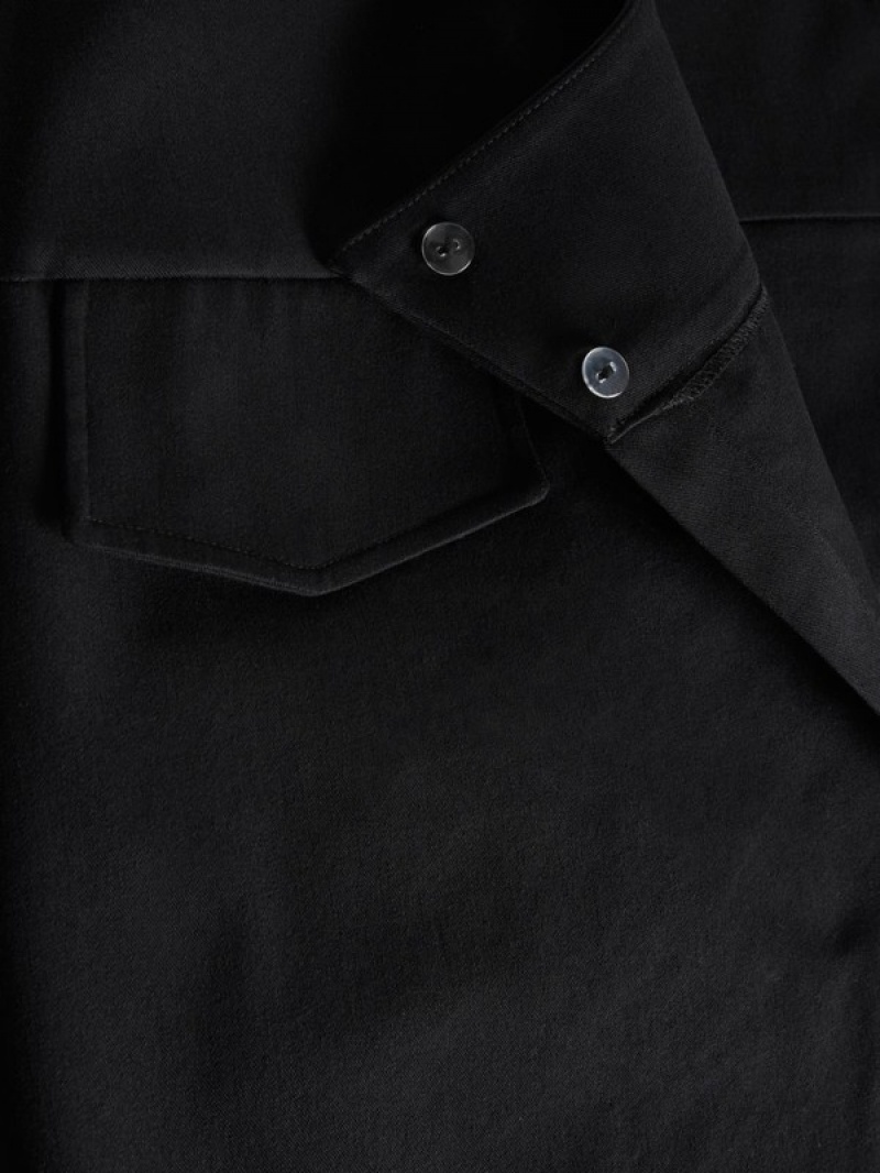 Reserved Asymmetrical Front Detail Röcke Damen Schwarz | IXSNMZ-147