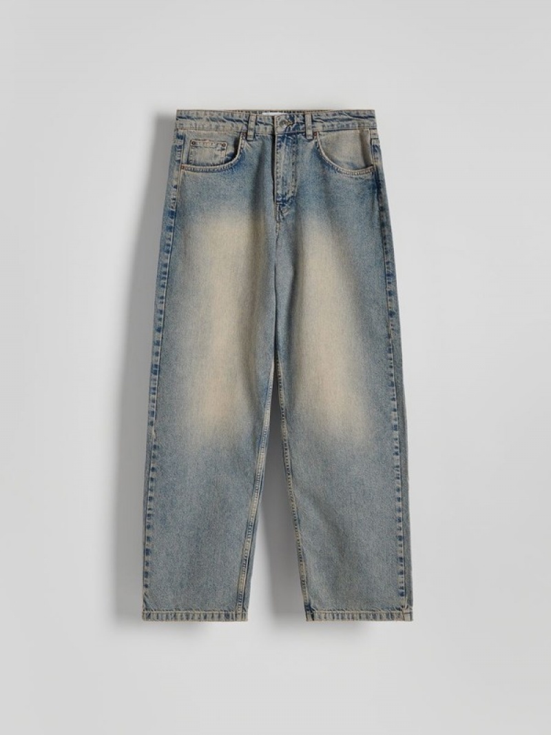 Reserved Baggywash Effect Jeans Herren Blau | MRLJAH-061