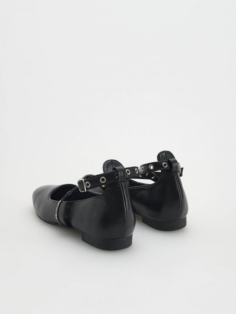 Reserved Ballerinas Schuhe Mädchen Schwarz | GPVUZI-784