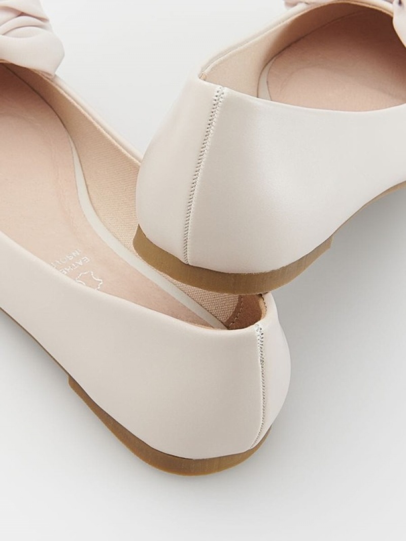 Reserved Ballerinasbow Detail Schuhe Mädchen Beige | CWRVLA-679