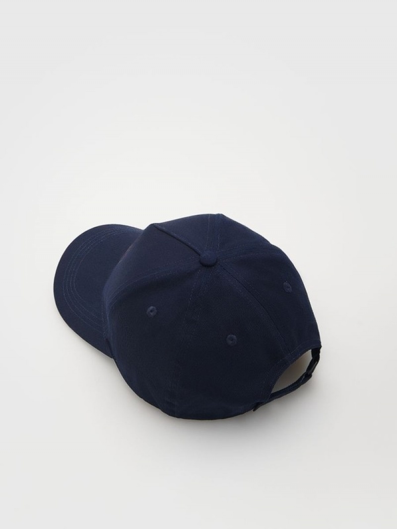 Reserved Baseballembroidery Kappen Herren Navy | SZBPWC-596