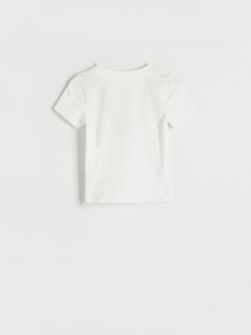 Reserved Basic Baumwoll Rich T-shirts Mädchen Weiß | OFTLSM-405