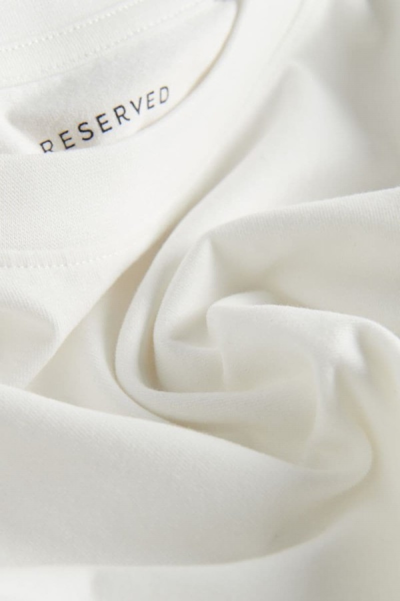 Reserved Basic Baumwoll Rich T-shirts Mädchen Weiß | OFTLSM-405