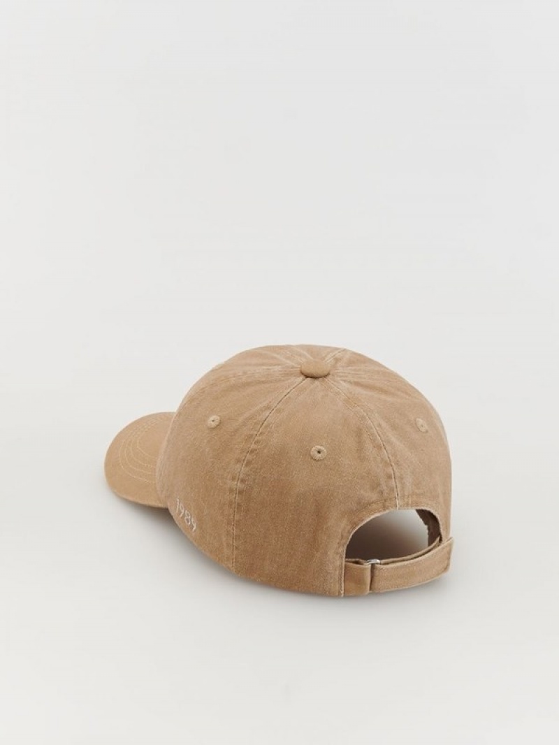 Reserved Baumwoll Baseball Kappen Jungen Beige | XWQTOF-830