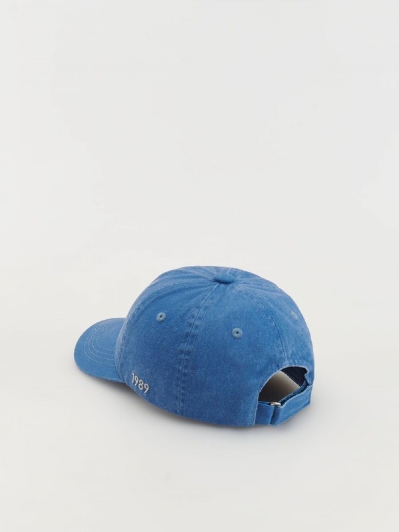 Reserved Baumwoll Baseball Kappen Mädchen Blau | SMUJGP-295