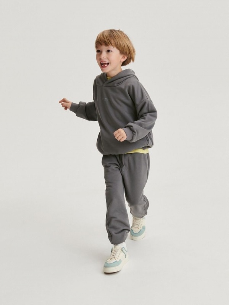 Reserved Baumwoll Joggers Hosen Jungen Dunkelgrau | FUNERZ-593