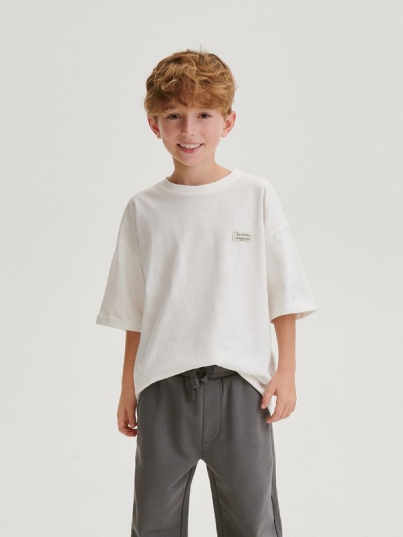 Reserved Baumwoll Joggers Hosen Jungen Dunkelgrau | BVXHDJ-652