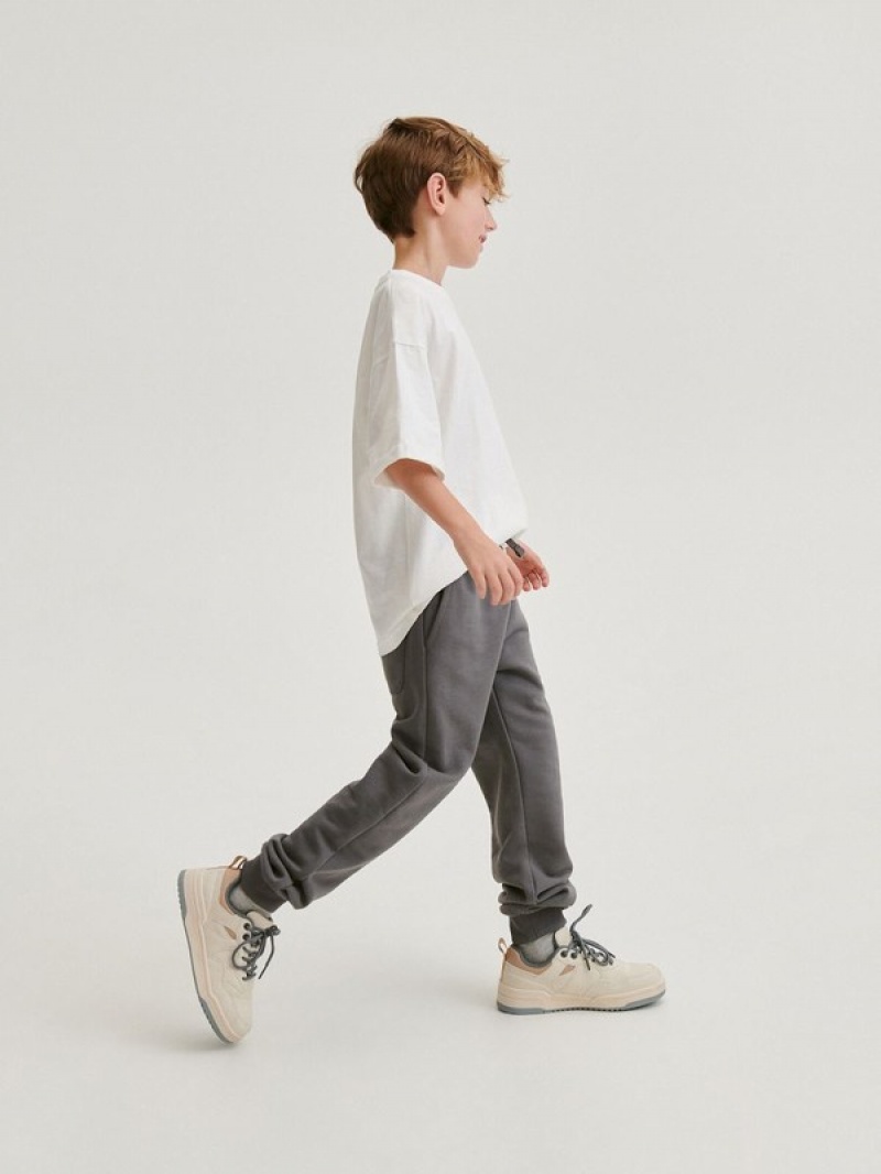 Reserved Baumwoll Joggers Hosen Jungen Dunkelgrau | BVXHDJ-652