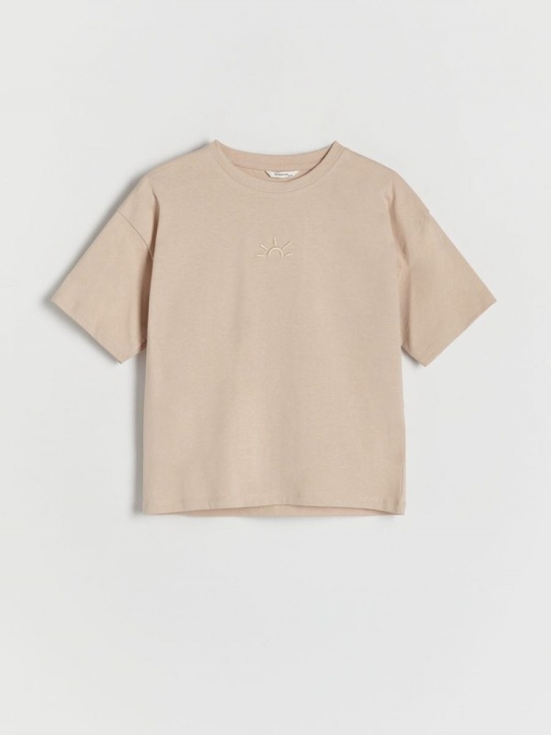 Reserved Baumwoll T-shirts Mädchen Beige | GNCYWI-280