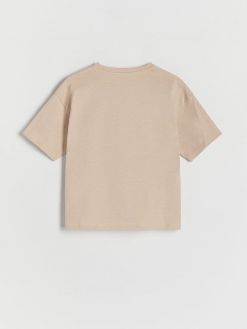 Reserved Baumwoll T-shirts Mädchen Beige | GNCYWI-280