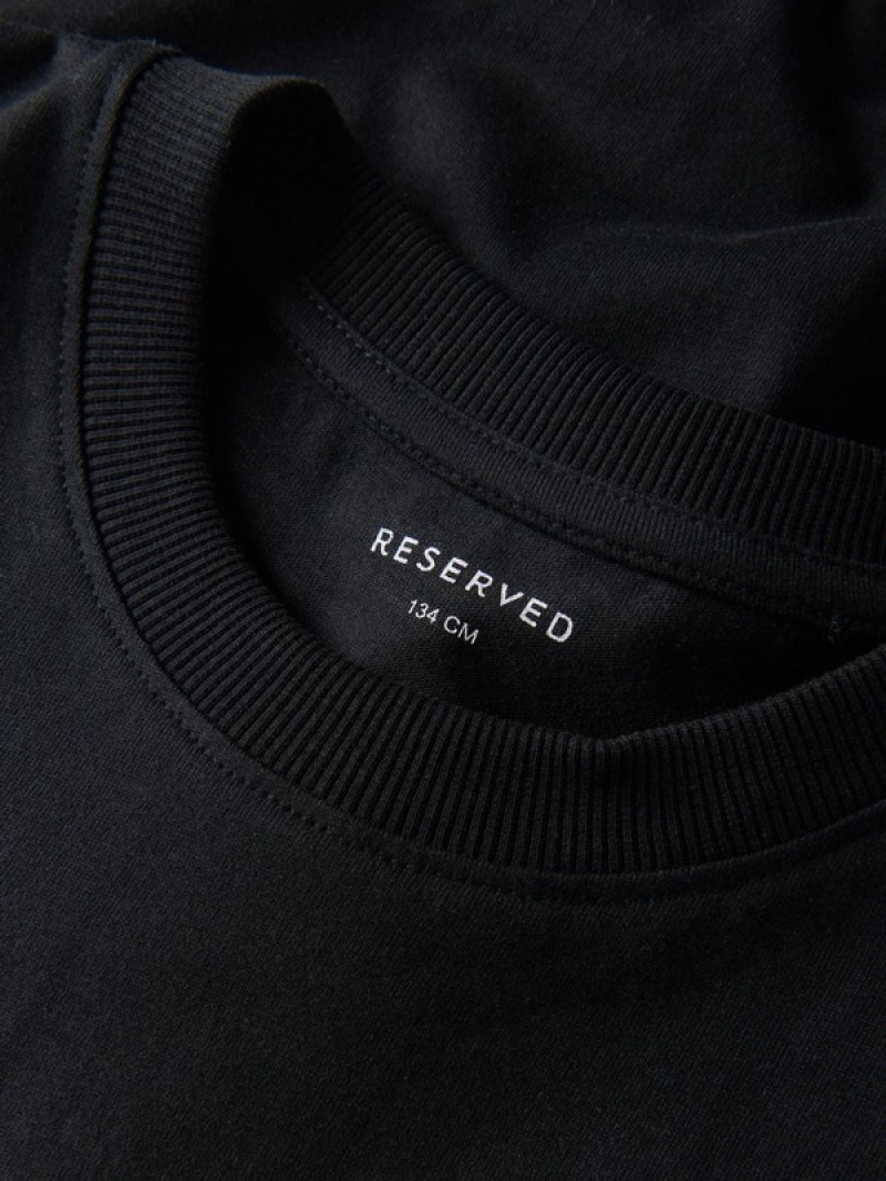 Reserved Baumwoll T-shirts Mädchen Schwarz | PEFZLX-295