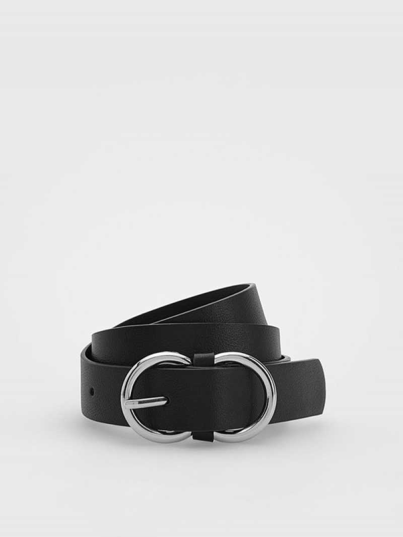 Reserved Beltdecorative Schnallen Gürtel Damen Schwarz | ZSYLDA-914