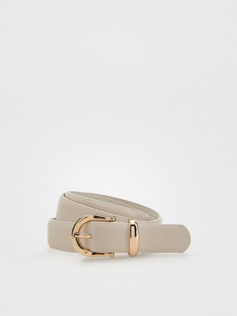 Reserved Beltdecorative Schnallen Gürtel Damen Weiß | YHQMZU-278