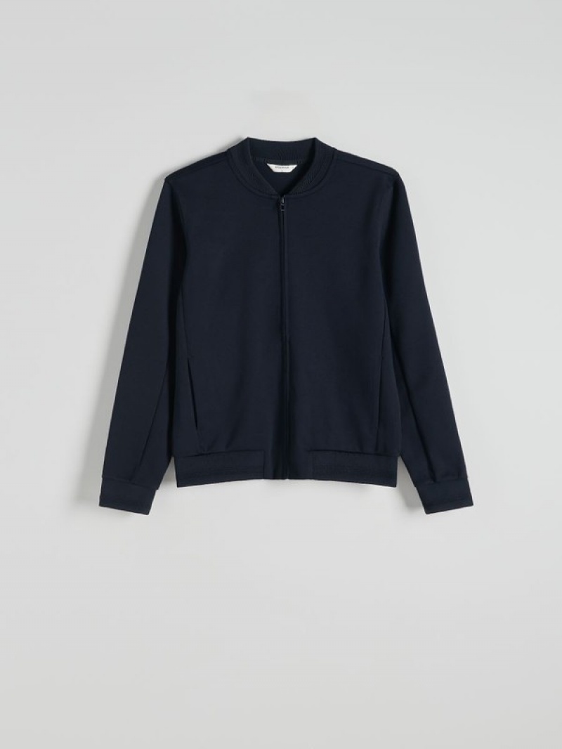 Reserved Bomber Sweatshirts Herren Navy | DSFJRT-296