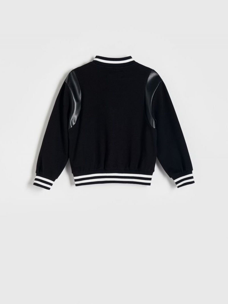 Reserved Bomber Sweatshirts Mädchen Schwarz | ZIPVMU-984