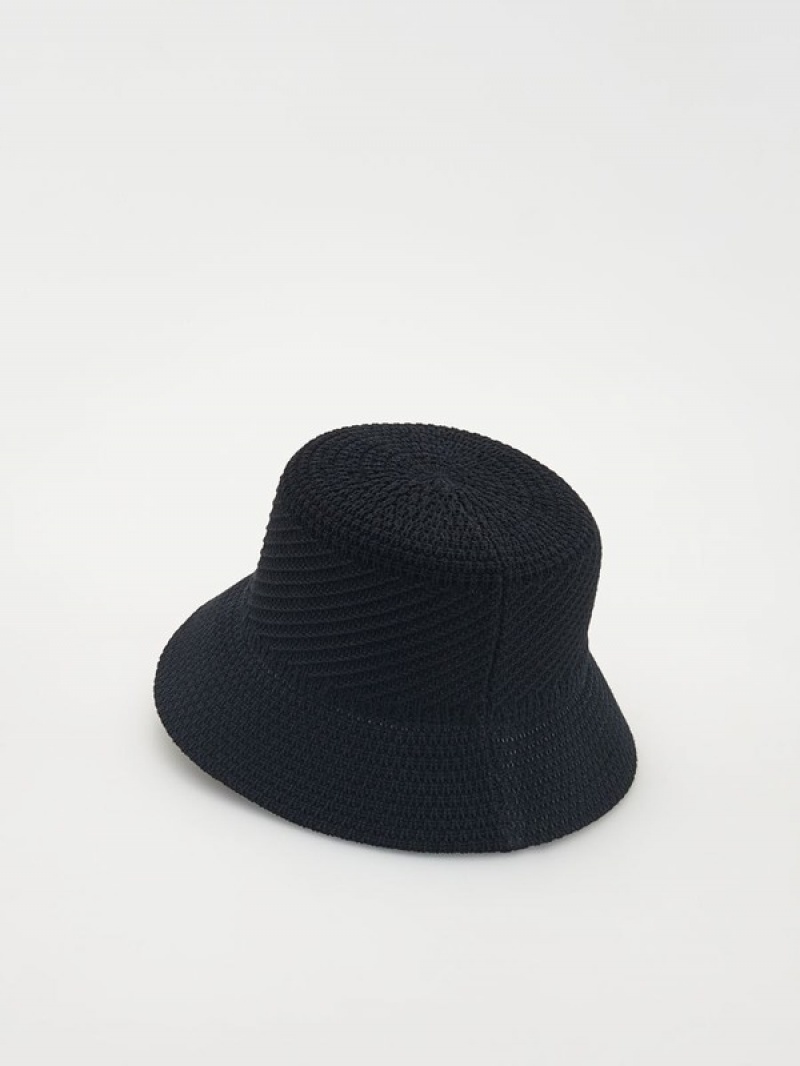 Reserved Bucket Hüte Damen Schwarz | TYOREK-213