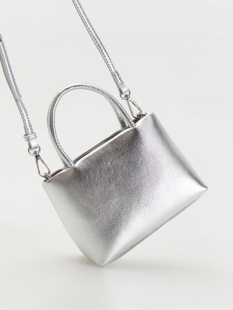 Reserved Buckles Taschen Damen Silber | QWGSYM-827