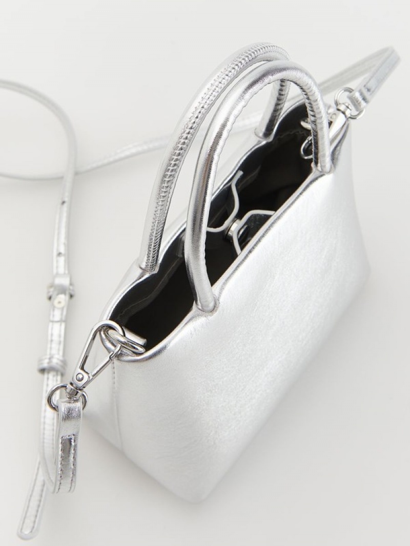 Reserved Buckles Taschen Damen Silber | QWGSYM-827