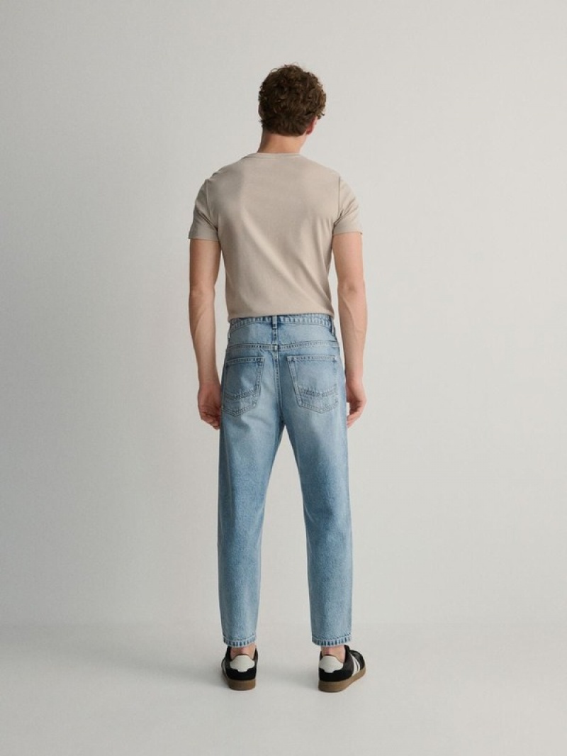 Reserved Carrot Cropped Jeans Herren Blau | FKSZOJ-954