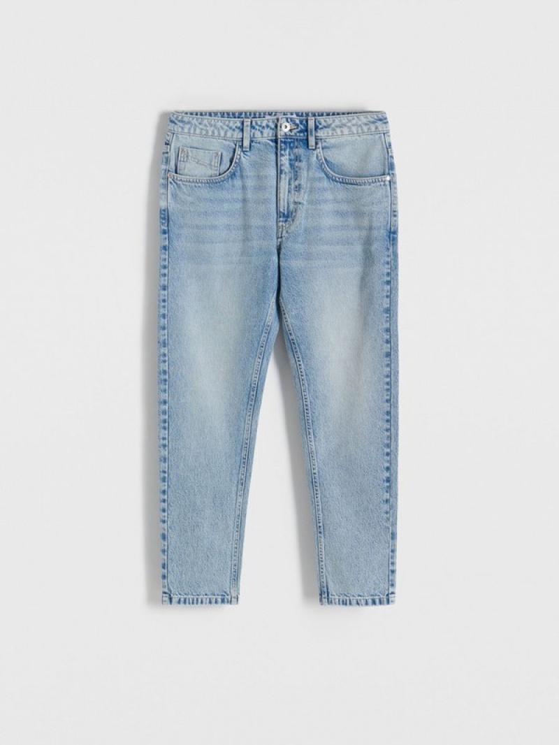 Reserved Carrot Cropped Jeans Herren Blau | FKSZOJ-954