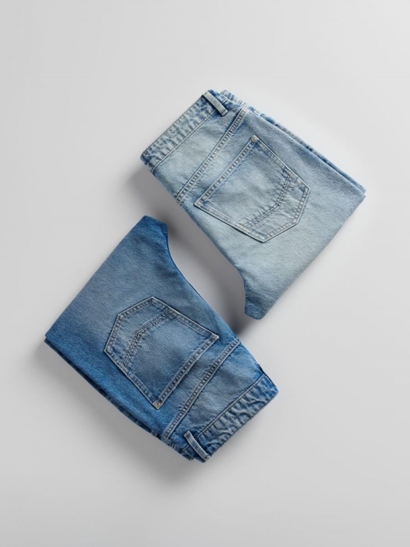 Reserved Carrot Cropped Jeans Herren Blau | PBFCSM-123