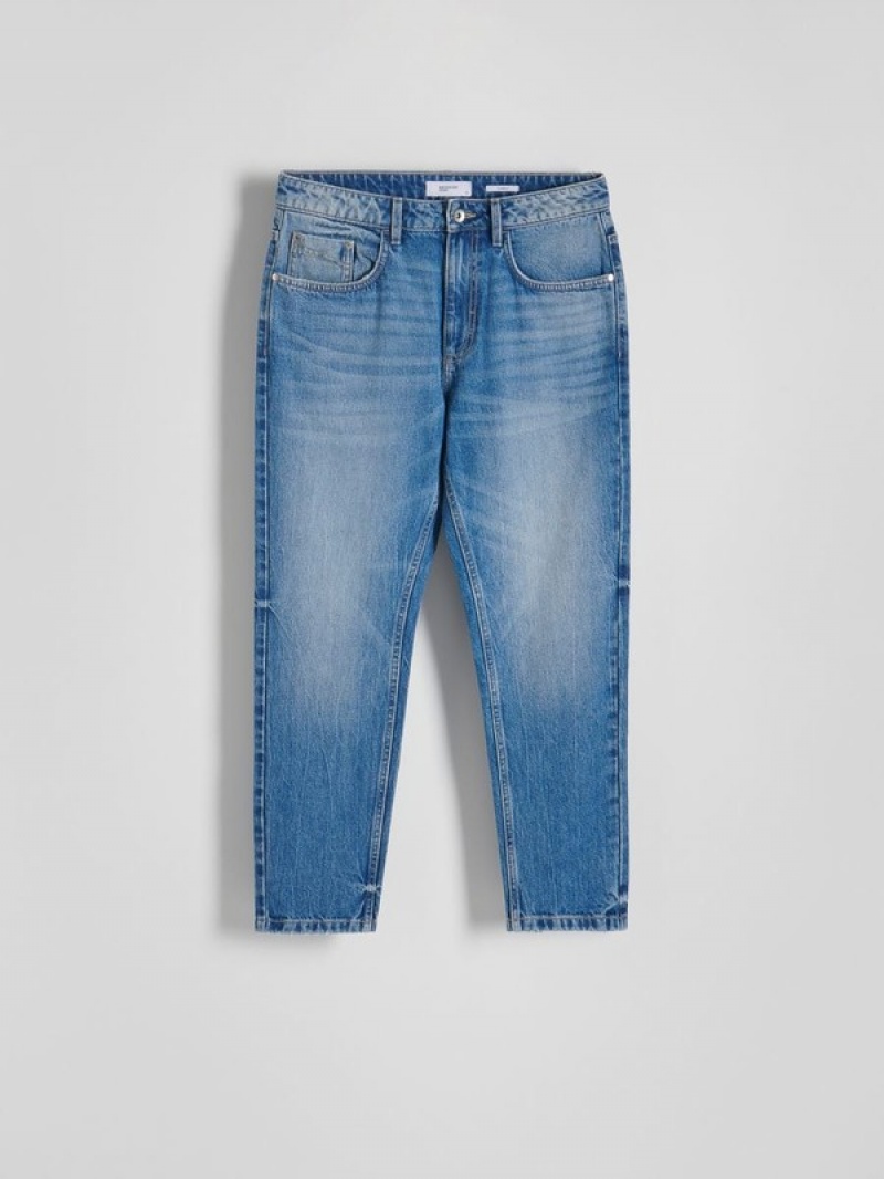 Reserved Carrot Cropped Jeans Herren Blau | UGAFBC-064